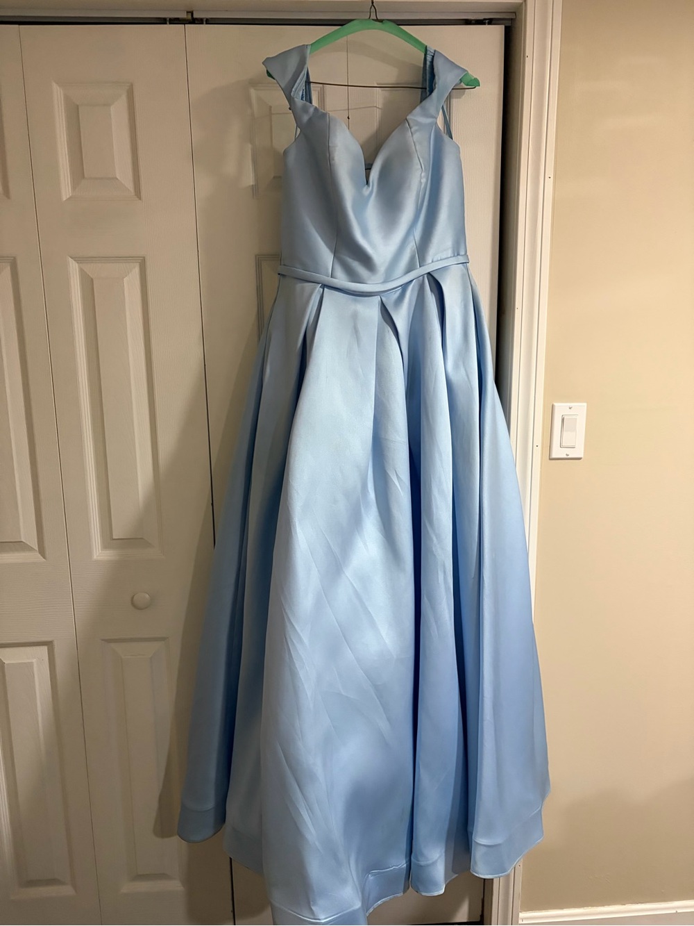 Clarisse Light Blue Satin Formal Girls' Ball Gown